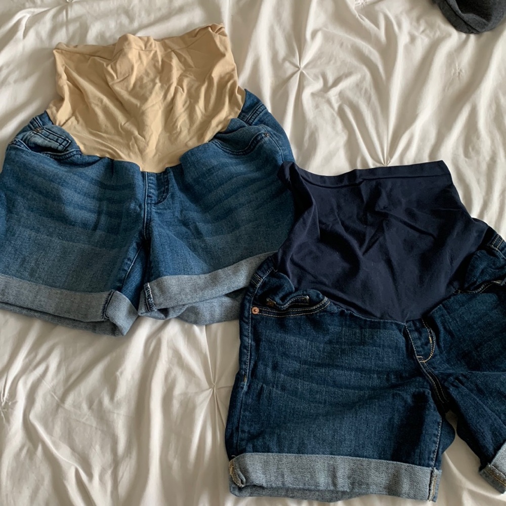 2 pack maternity shorts